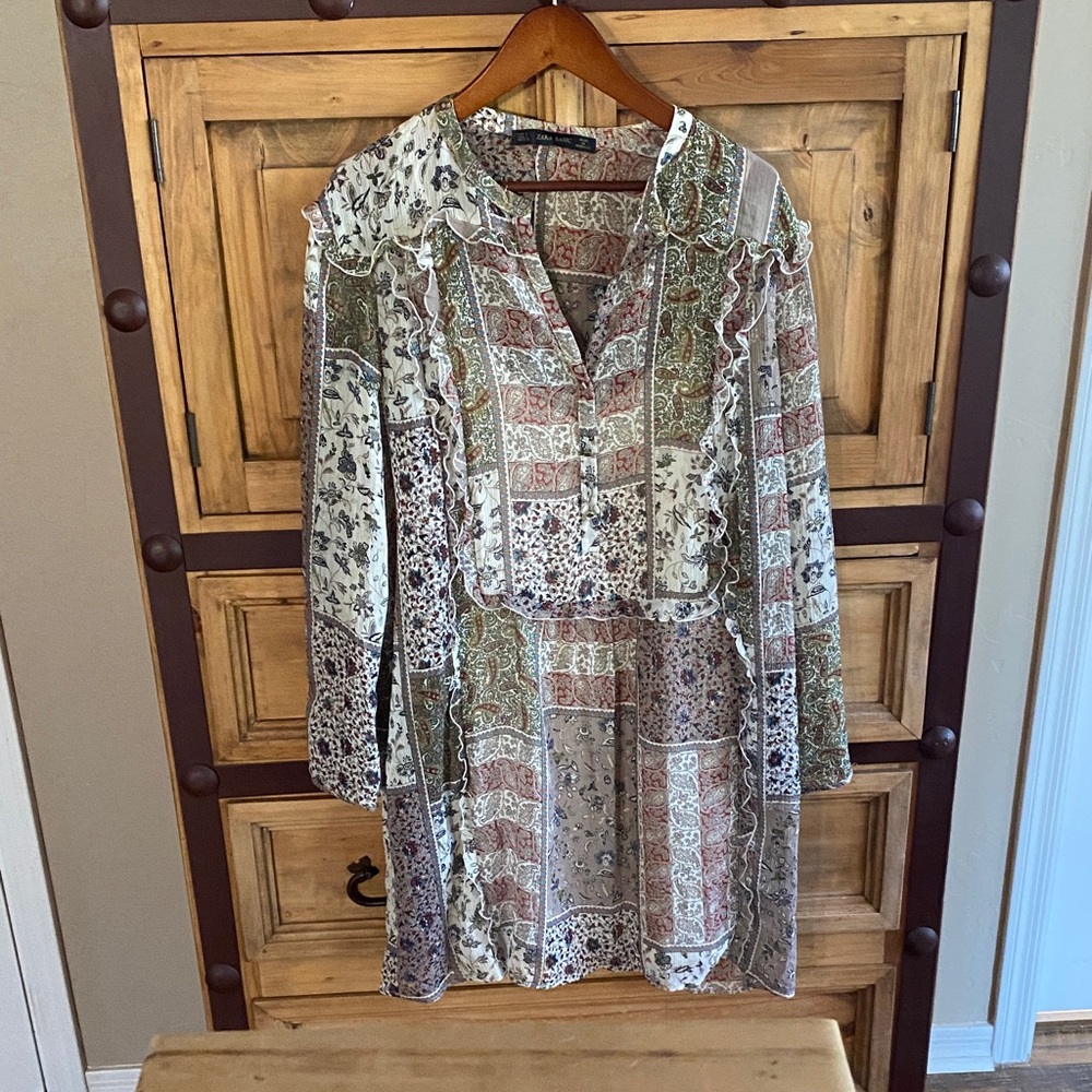 Zara Multicolor Patchwork Tunic